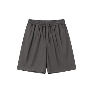 FORNINES | Lyocell Cotton Blend Loose Straight Casual Mid Shorts