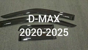 กันสาด คิ้วกันสาด คิ้ว คิ้วประตู ดำทึบ รุ่น2ประตู+แค็บ 4ชิ้น อีซูซุ ดีแม็ค Isuzu D-max Dmax 2020 2021 2022 2023 2024 2025 ใส่รวมกันได้ R