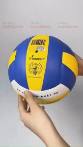 Bóng chuyền da Thăng Long 7400 7700 tặng kim bơm và túi lưới đựng