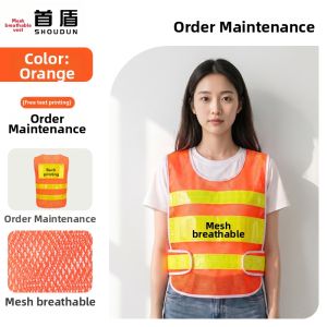 SHOUDUN | Reflective Safety Vest Security and Property Uniform Custom Logo