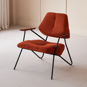 Modern Minimalist Designer Iron Art Sofa Chair for Coffee Shop Hotel Casual Luxury Network Red Chair Adult Sponge Filling