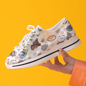 Toms Slimming Breathable Mesh Canvas Shoes Thick Bottom Platform Casual Streetwear Flat Heel Womens Shoes Summer Collection