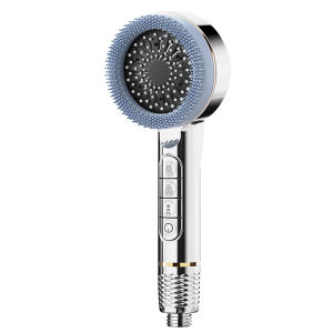 DOCO LAB | 4 Modes Self-cleaning Shower Head with Silicone Brush One-Key Stop Water Massage High Pressure ABS Showerhead with Filter