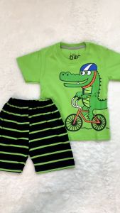 Setelan anak laki laki Crocodile green Size 2-10 THN / baju anak / baju murah / COD