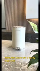 Large Capacity Circular Garbage Bin With Lid Perfect For Kitchen And Bathroom Trash Can Kitchen Trash Bin