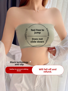 Strapless Tube Top Intimates Womens Non Slip Push up Anti-Slip Invisible Nude Bra Underwear Bandeau Thin Beautiful Back Bra Summer