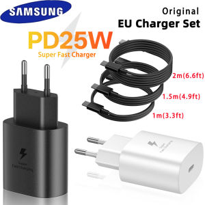Samsung | Original SAMSUNG Fast Charger 25W Type C PD Adapter Cargador Galaxy S25 Edge S24 FE S23 S22 A17 A07 A16 A06 A54 Z Fold Flip 7 6