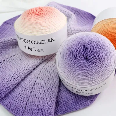 Handmade Gradient Milk Cotton Yarn Five-Strand Weaving Hat Scarf DIY Sweater Fleece Flower Bouquet for Knitting And Crocheting