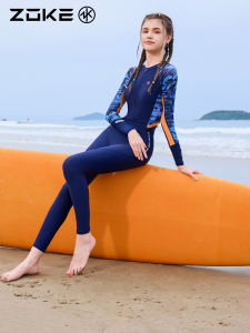 ZOKE | Womens Long Sleeve Sun Protection Swimsuit for Snorkeling Surfing Hot Springs and Diving