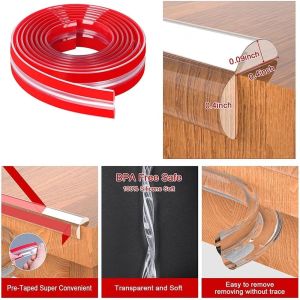New Transparent Corner Protector Tapes PVC Double-Sided Strip Anti-Bumb Cover Kids Safety Table Edge Furniture Guard