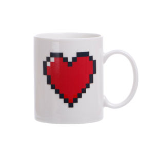 330ML Peach Heart Color-changing Ceramic Cup Novelty Magic Cup Creative Design Coffee Mug Valentines Day Preferred Gift