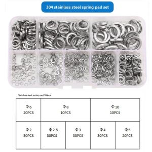 Suit 304 Stainless Steel Gasket Screw Washer Mixed Metal Flat Pad round plus Size Thickened Meson M2m4m10