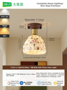DGY | French Retro Style Wooden Ceiling Light