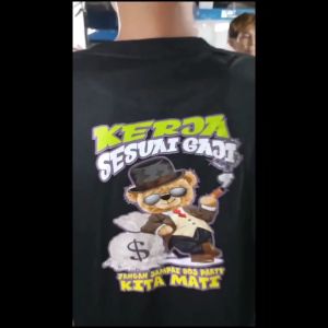 kaos pria lengan panjang Kerja Sesuai Gaji Bos distro katun tc 30s premium tshirt terbaru murah