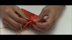 Gantungan Tassel Kantong Keberuntungan Feng Shui Gantungan Mobil Emas Huruf Bahagia Gantungan Imlek