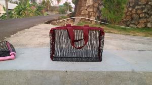 Pouch bag - Tas Make Up Kosmetik Organizer Multifungsi Kotak Jaring Tempat sabun - real pict