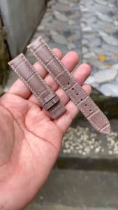 Dây Đồng Hồ Nam Nữ Da Bò Dập Vân Cá Sấu Màu Nâu Thời Trang Có Size Lẻ Dây Đồng Hồ Da Bò Lót Zenmat Chống Thấm Cao Cấp