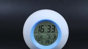 Kids Alarm Clock LED Digital Clock 12/24H No Battery Bedside Time Alarm Clock Gift Children Bedroom Decorate Clock with Temperat