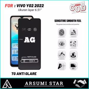 PROMO TEMPERED GLASS CERAMIC MATTE ANTI SPY VIVO Y02 2022 / Y16 / Y22 TG ANTI GORES CERAMIC MATTE ANTI SPY