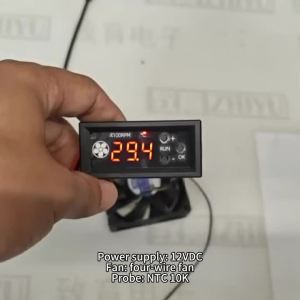 4-Wire PWM Fan Speed Controller 12V 3A Digital Display Temperature RPM Controller for PC Case Computer Cooling Fan with Probe