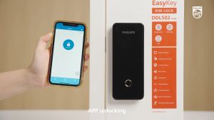 PHILIPS EasyKey DDL502-13HB Smart Digital Door Lock with Biometric Fingerprint and PIN Codes