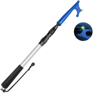 SANLIKE | SANLIKE 1.4m Telescopic Aluminum Alloy Boat Hook Rod With Lock Beads Hook Luminous Bead Non-slip Rubber Grip For Dock Mooring