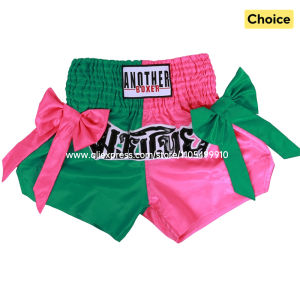 Bow Ribbon Thai Boxing Shorts Women Men Kids Muay Thai Fight Training Shorts MMA Kickboxing Sparring Boxing Competition Pants