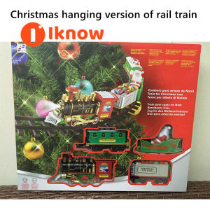 I know Christmas Train Set for Kids Suspension type Electric Train Toys for Kids Around The Christmas Tree Train Toys w/ Smoke Realistic Lights & Sounds Steam Locomotive Engine Track Classic Train Gifts Boys Girls
