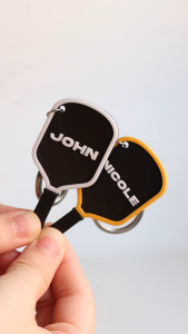 Custom Pickleball Paddle Name Keychain | 3D Printed Personalised Gift