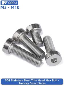 OPPU | Stainless Steel Thin Head Hex Screws