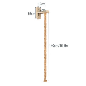 140cm Sisal Rope Cat Climber Tree Wall Mounted Scratching Post Interactive Play Toys Jungle Gym for Indoor Cats Pet Furniture