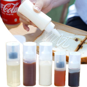 40/80ml Clear Condiment Squeeze Bottle Ketchup Mustard Sauce Dispenser Multipurpose Refill Oil Container Kitchen Seasoning Bottles
