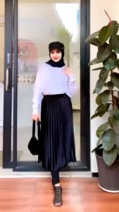 Rok Bludru Velvet Premium Pendek 7/8 Wanita Terbaru