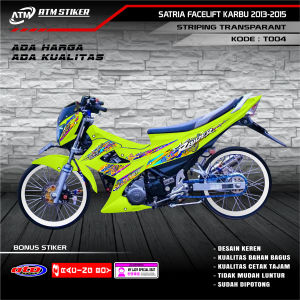 Stiker striping variasi satria fu facelift karbu transparant hologram