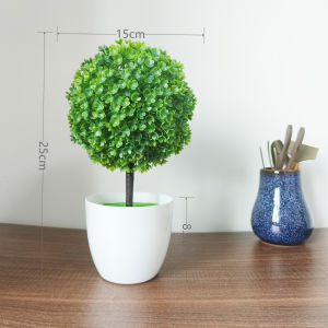 Indoor Living Room Plastic Artificial Flower Art Home Pot Plant Set Decorations Table Small Ornaments Wine Cabinet Decoration