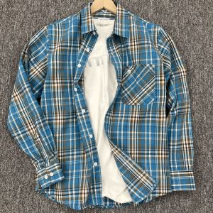 Loose Casual Plaid Long Sleeve Shirt Mens Fashionable Teenager Japanese Style New Model All Seasons Outerwear