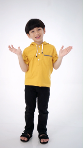 Kemeja Hoodie Mustard & Kurta Anak Laki-Laki Terbaru 2025