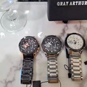 COD✅PROMO ORIGINAL Fashion WATCH Premium TERLARIS Jam Tangan Kasual ANALOG Mewah GRAY ARTHUR New Series PRIA Terbaru GA2241M Tali RANTAI ALL STAINLESS STEEL Diameter : 48 cm TANGGAL AKTIF✅CHRONO VARIASI (OFF) Free BOX Dan BATERAI Cadangan  TAHAN AIR 100M