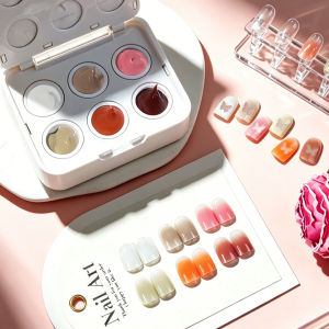 limegirl | LIMEGIRL 6 Color Gradient Painting Gel Nail Art Design DIY Air Cushion Gradient Gel for Nail Print Pattern Gel Nail Polish