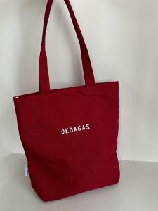 กระเป๋าผ้าใบ OK Original ทรงสี่เหลี่ยมจัตุรัส ความจุขนาดใหญ่ กระเป๋าสะพายไหล่ข้างเดียว สไตล์เกาหลี สำหรับผู้ชายและผู้หญิง