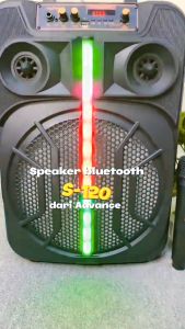 Advance Speaker S-120 Bluetooth Music Karaoke 12inch Free Mic Speaker Karaoke Bluetooth Original