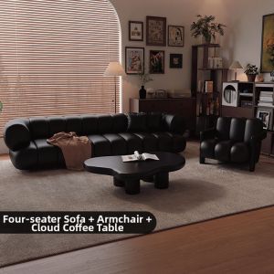 HUASHEMEIJI | Retro Straight Sofa