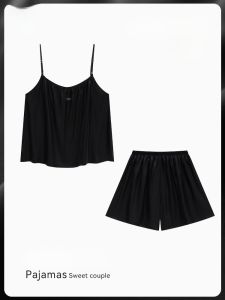 MiiOW | ชุดนอนผ้าไหมน้ำแข็งฤดูร้อนใหม่ 2025 ชุดเสื้อกล้ามแขนกุด กางเกงขาสั้น ชุดอยู่บ้าน น้ำหนักเบา สำหรับผู้หญิง