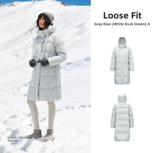 Semir | Womens Winter Long Down Jacket Water-Repellent Loose Sleeve Shoulder