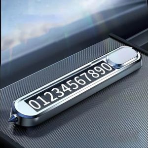 New three in one multifunctional car temporary parking license plate hidden seat belt cutter+window breaker+alloy parking plate