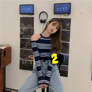 Ev Collection - BISA COD | Baju Atasan Remaja Kekinian Korean Stripe Top Jumbo Oversize Terbaru Viral