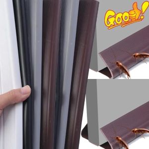 แถบปิดผนึกรอยต่อประตูมีกาวในตัว93ซม. แผ่นกันลมฉนวนกันเสียงแบบหนาป้องกันแมลงกระจกโค้งแผ่นป้องกันด้านล่าง