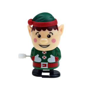 Mini Wind-Up Christmas Toys Funny Elk Santa Snowman Jumping Walking Clockwork Toy Xmas Home Decoration Ornament Party Gifts