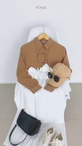 Kemeja Atasan Wanita Syahira Blouse Kekinian Terbaru Crinkle Anti Kusut Kalishaofficial