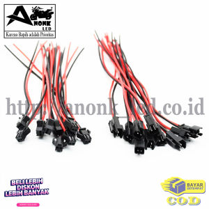 SEPASING Kabel Soket DC 2 pin Konektor | Connector Female & Male 10 cm | Soket kabel SM 2pin